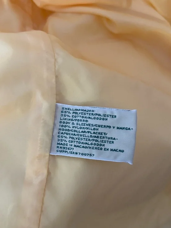 Vintage 90’s Butter Yellow St.John's Bay Hooded Anorak Utility Jacket Womens M - Picture 8 of 14